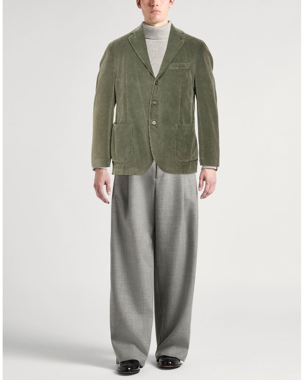 Santaniello Green Blazer Cotton for men