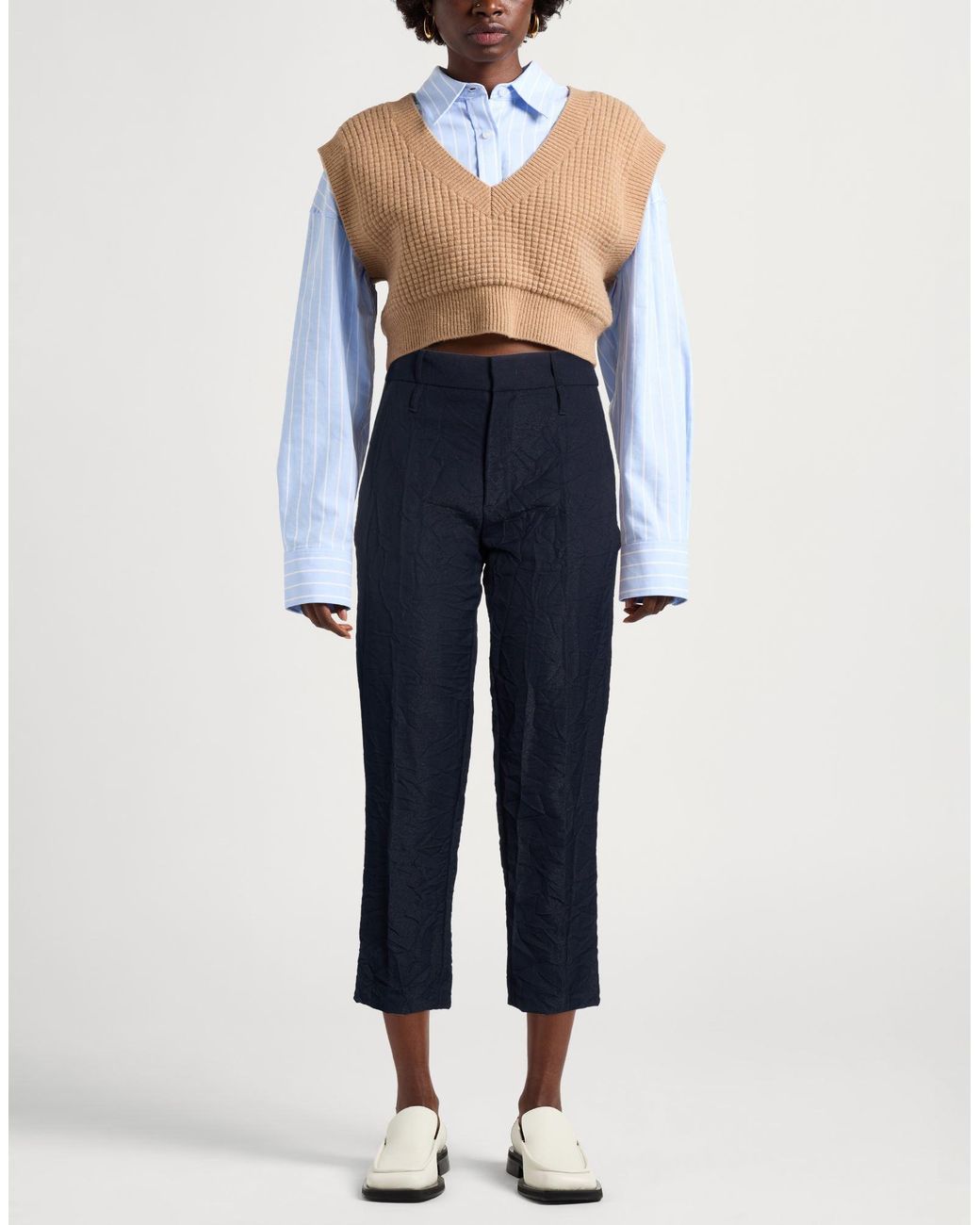Tela Blue Midnight Pants Polyester, Viscose, Polyamide