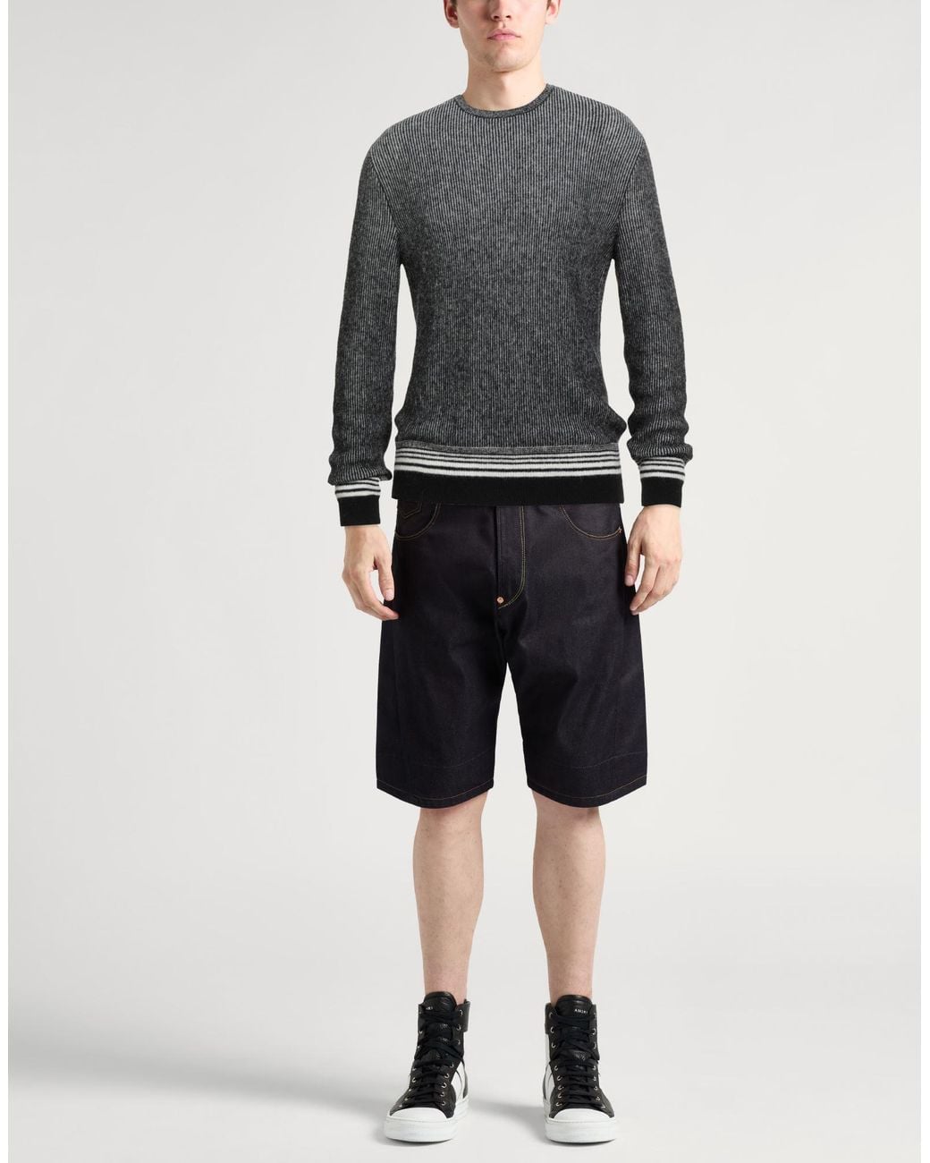 John Varvatos Gray Sweaters for men