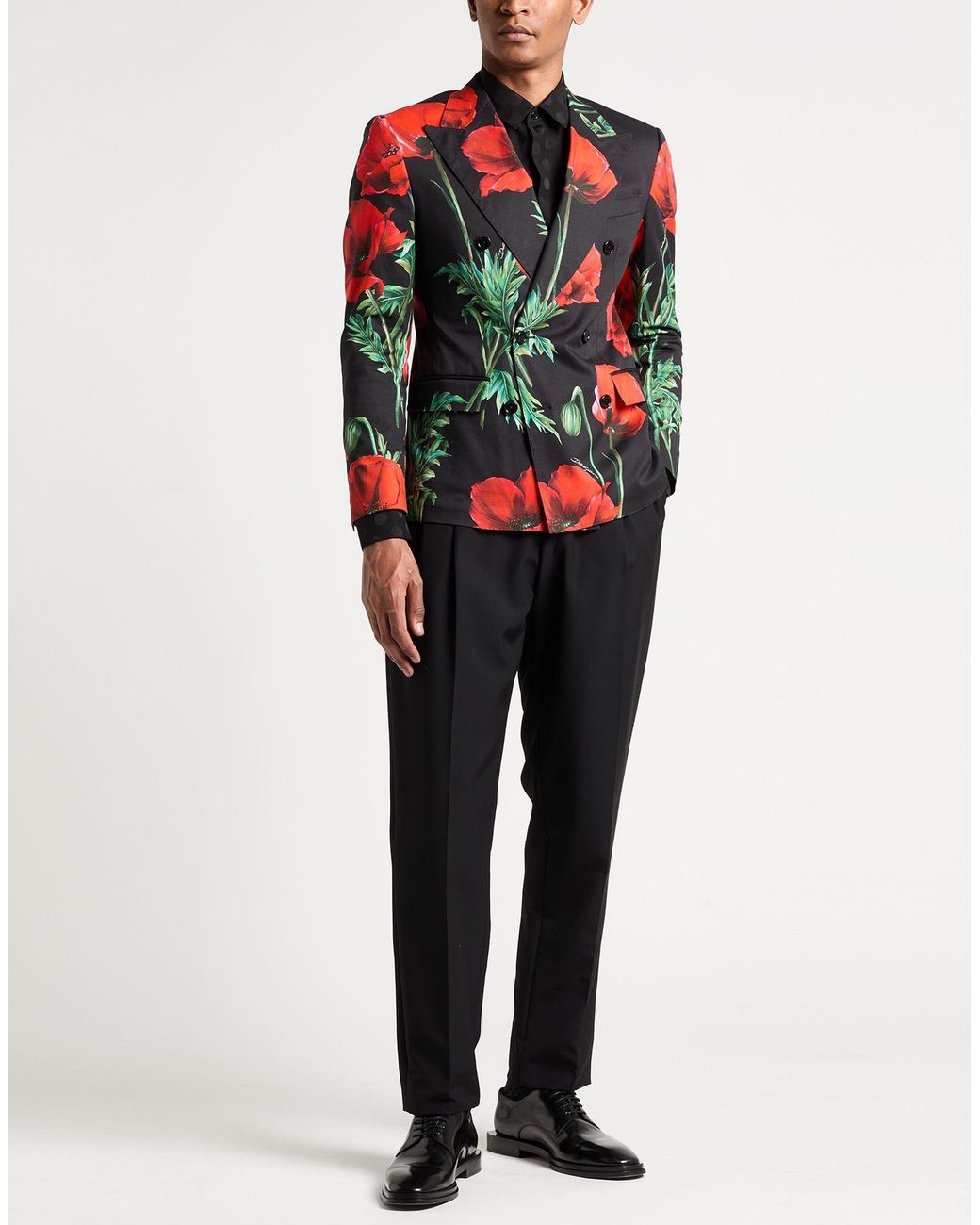 Dolce & Gabbana Red Blazer Cotton, Elastane for men
