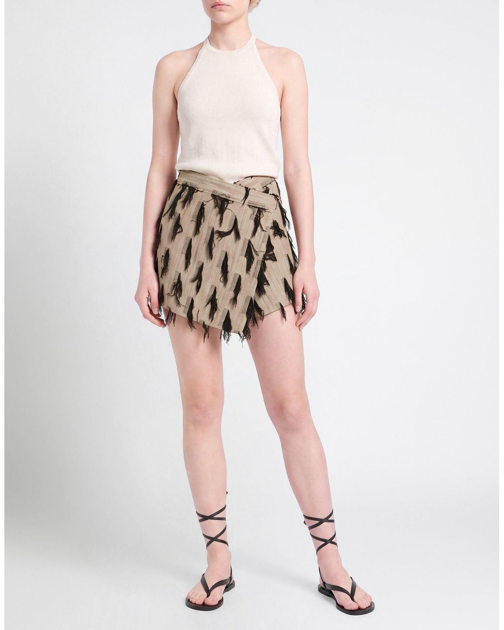 Minigonna di MSGM in Natural