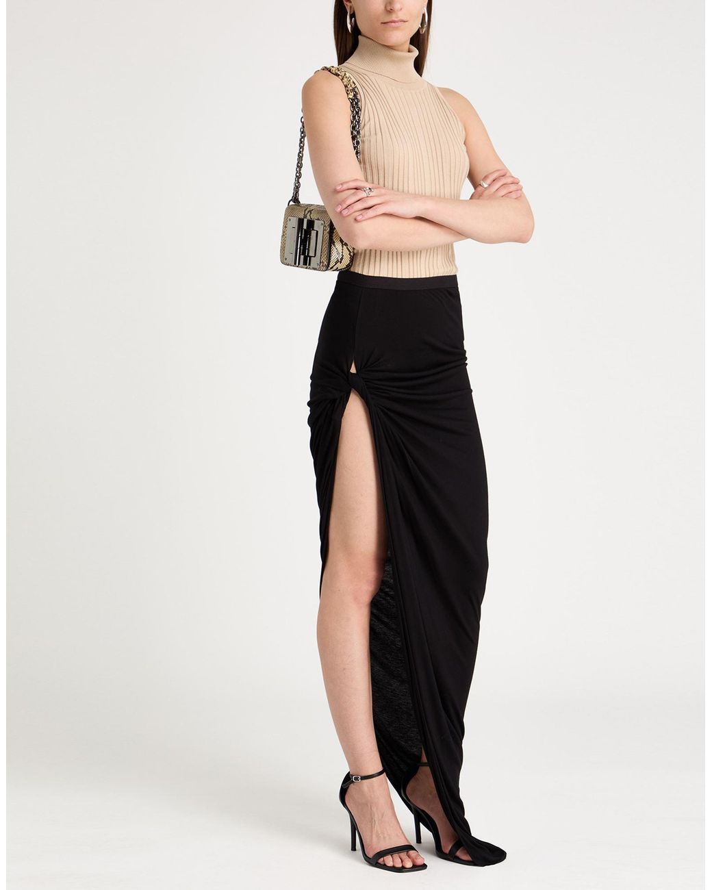 Rick Owens Black Maxi Skirt