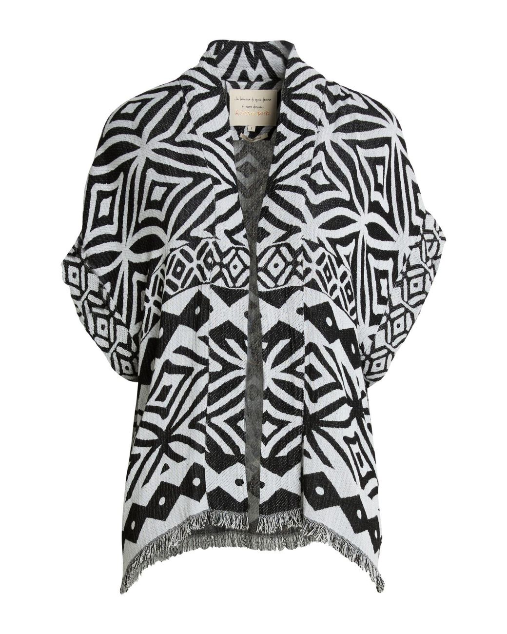 ALESSIA SANTI Black Jacket Viscose, Cotton