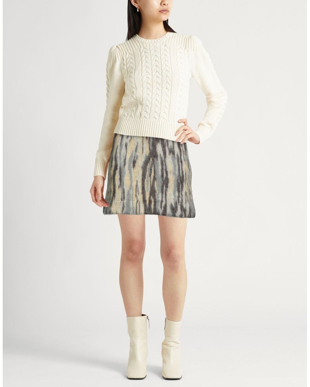 Roberto Collina Multicolor Mini Skirt Mohair Wool, Nylon, Wool
