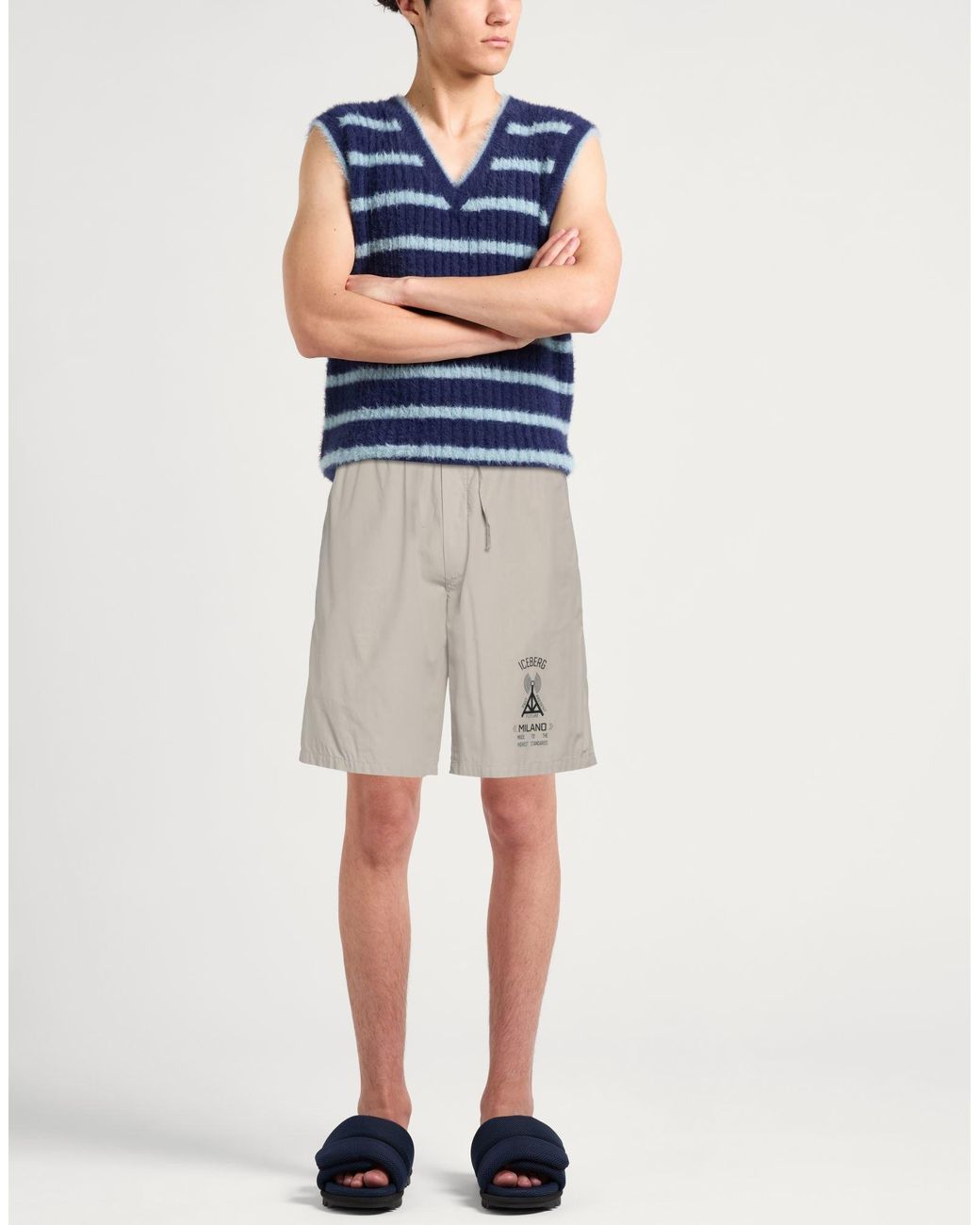 Iceberg Gray Shorts & Bermuda Shorts for men