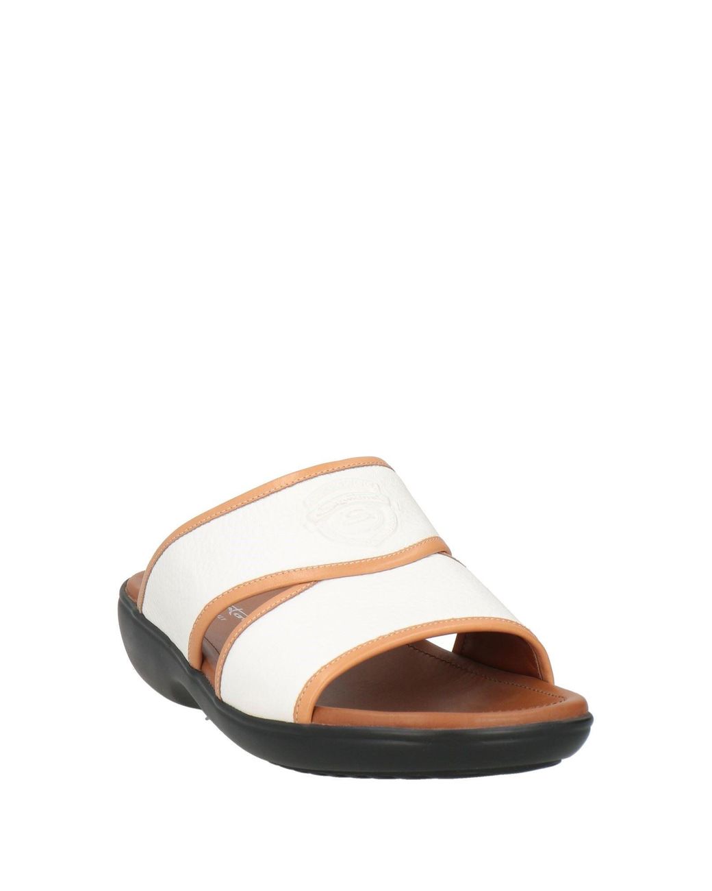 Santoni White Sandals Leather