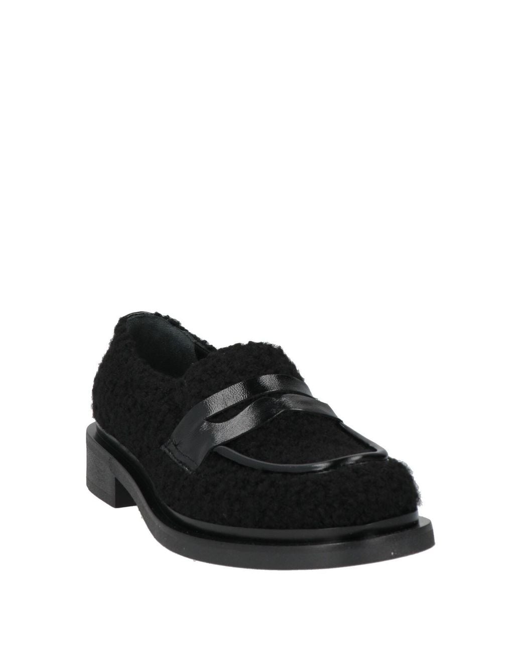Nila & Nila Black Loafers Textile Fibers, Leather