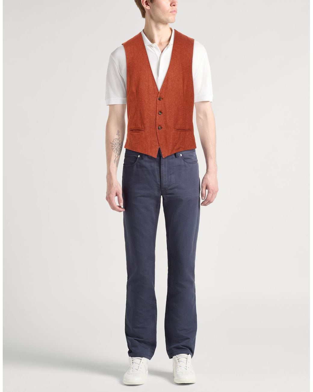 L.b.m. 1911 Tan Tailored Vest Wool, Polyester for men