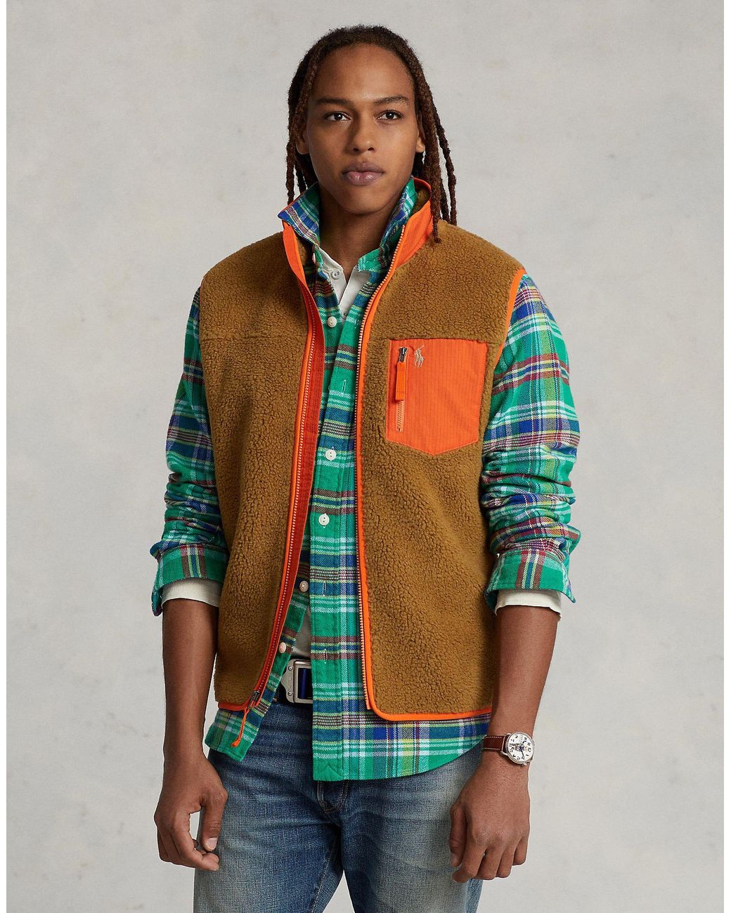 Polo Ralph Lauren Orange Teddy Coat for men