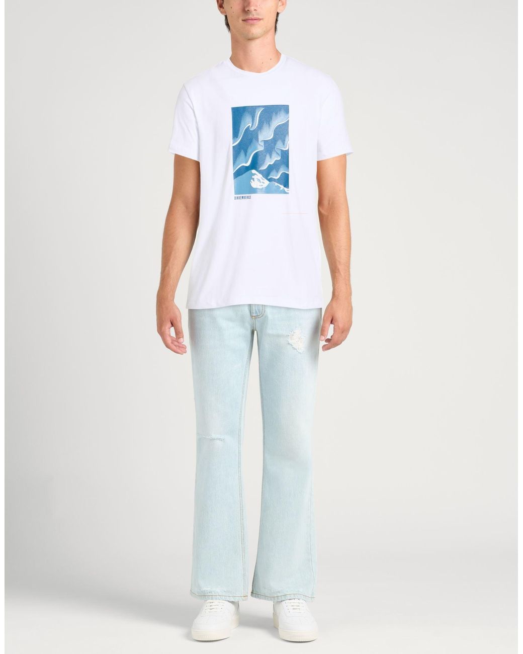 Bikkembergs Blue T-Shirt Cotton, Elastane for men