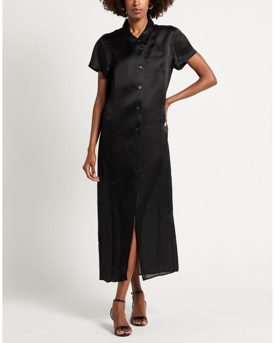 Khaite Black Maxi Dress Silk