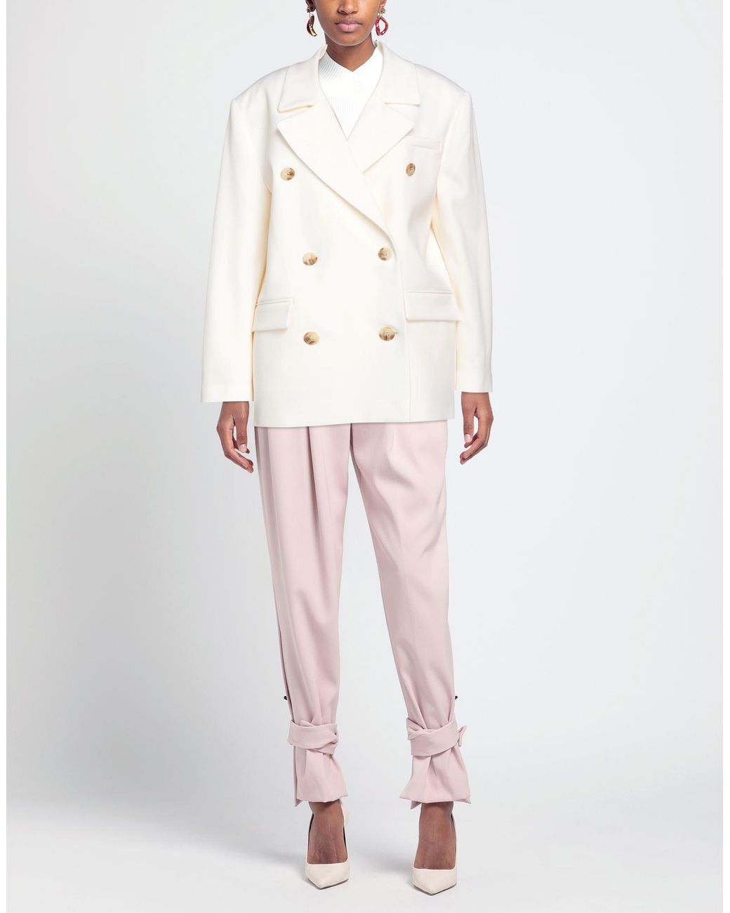 Loulou de Saison White Blazer Wool, Elastane