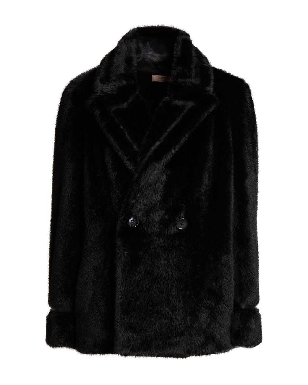 Twinset Black Shearling & Teddy