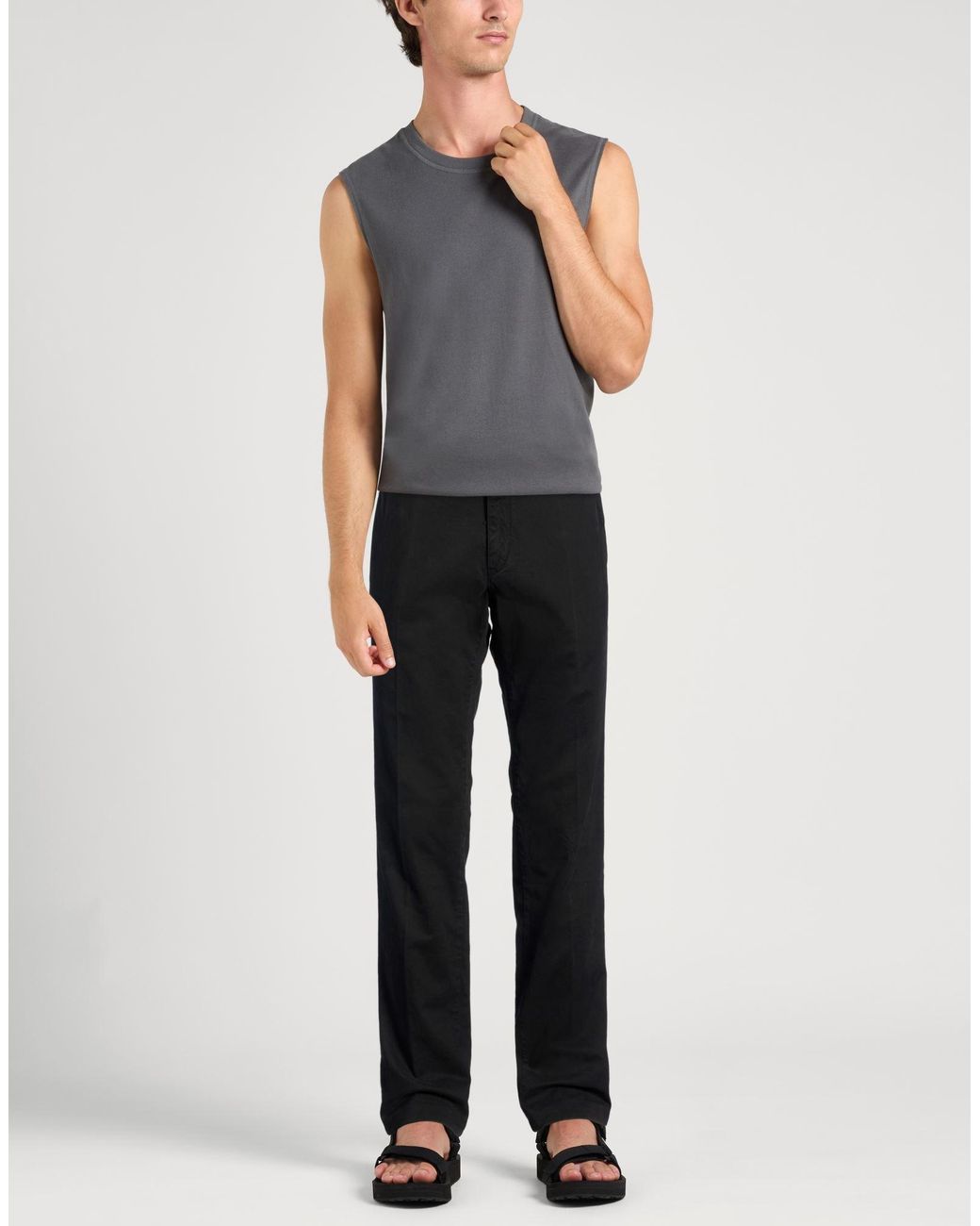Mason's Black Pants Cotton, Elastane for men