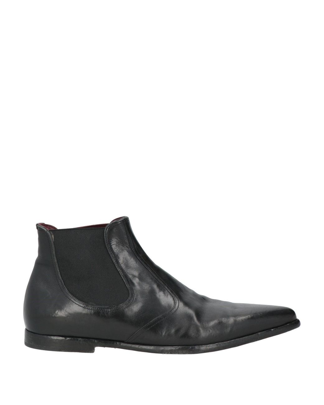 Dolce & Gabbana Black Ankle Boots Leather for men