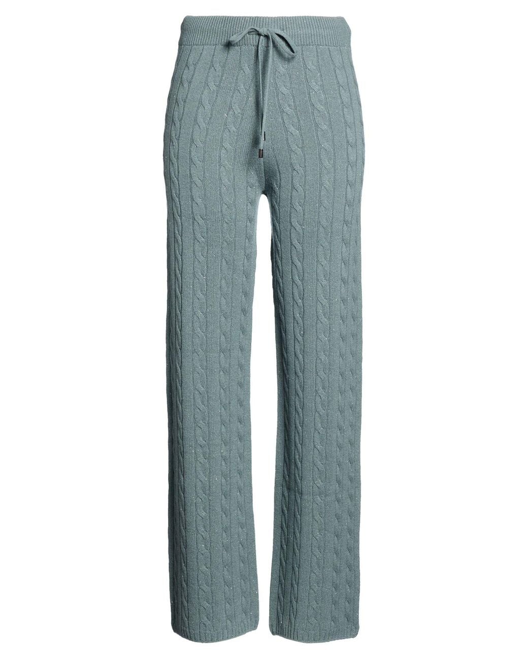 Peserico Blue Pants Virgin Wool, Silk, Viscose, Cashmere, Polyester