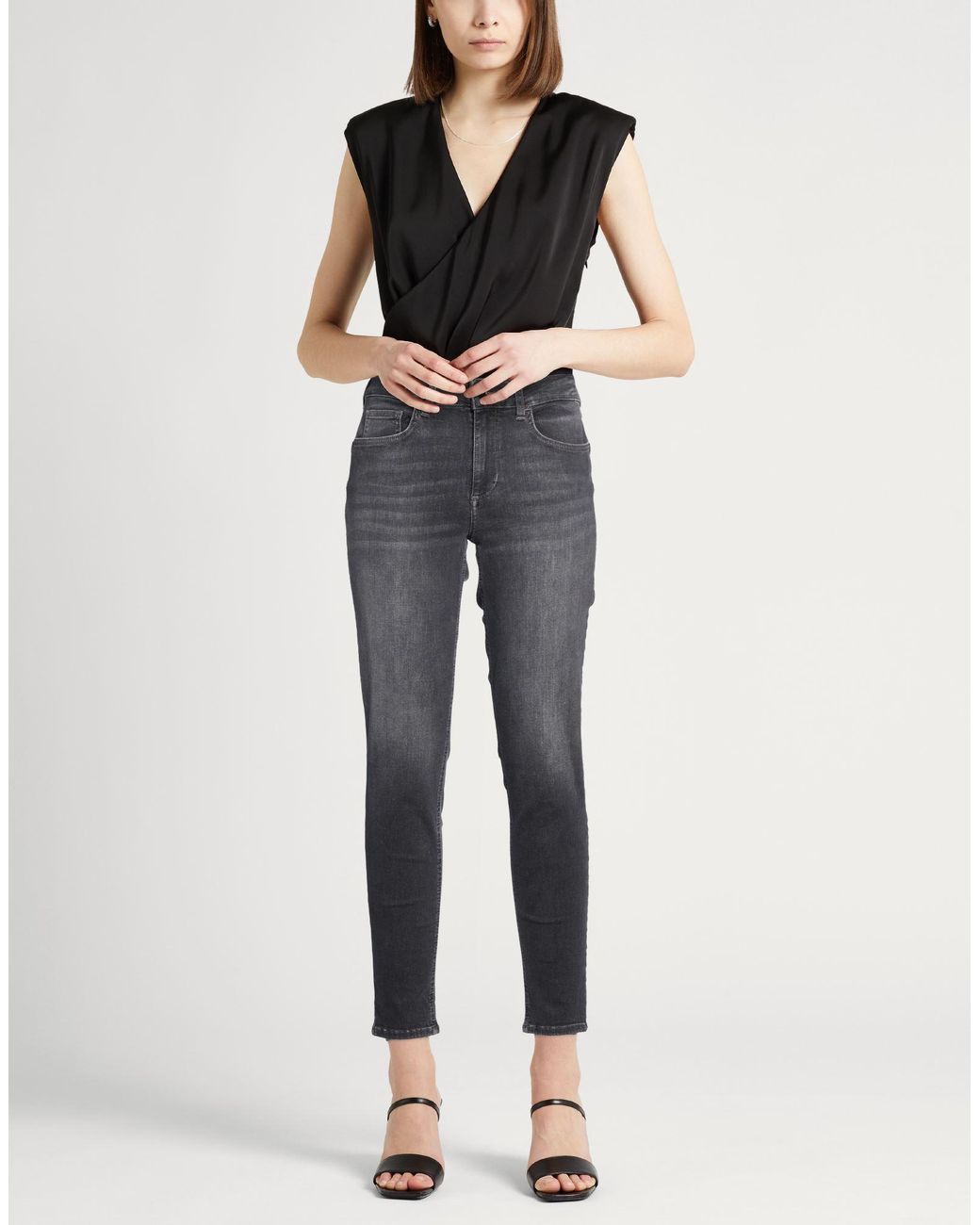 Liu Jo Gray Jeans Cotton, Elastomultiester, Elastane
