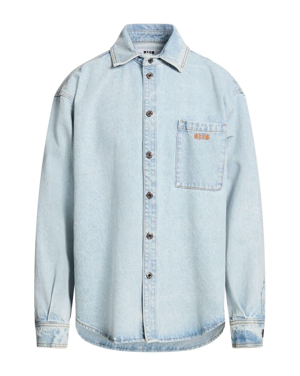 MSGM Blue Denim Outerwear for men
