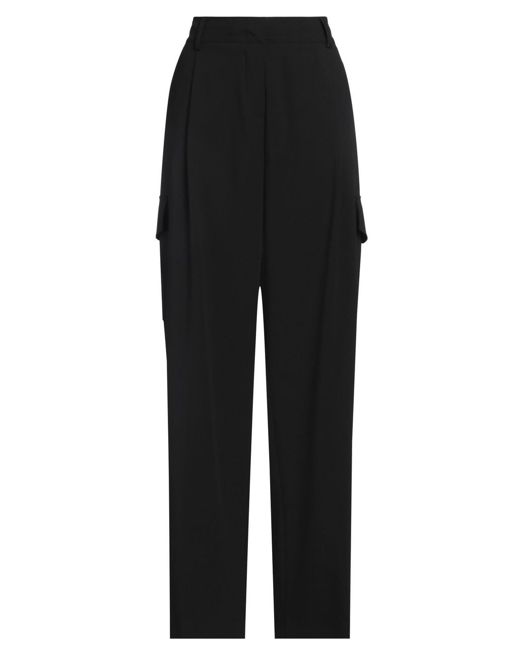 RUE DU BAC Black Pants Polyester, Viscose, Elastane