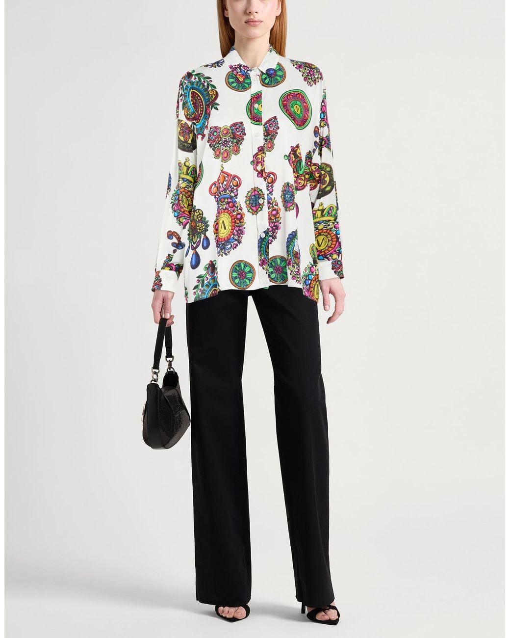 Versace Jeans Couture White Shirt Viscose