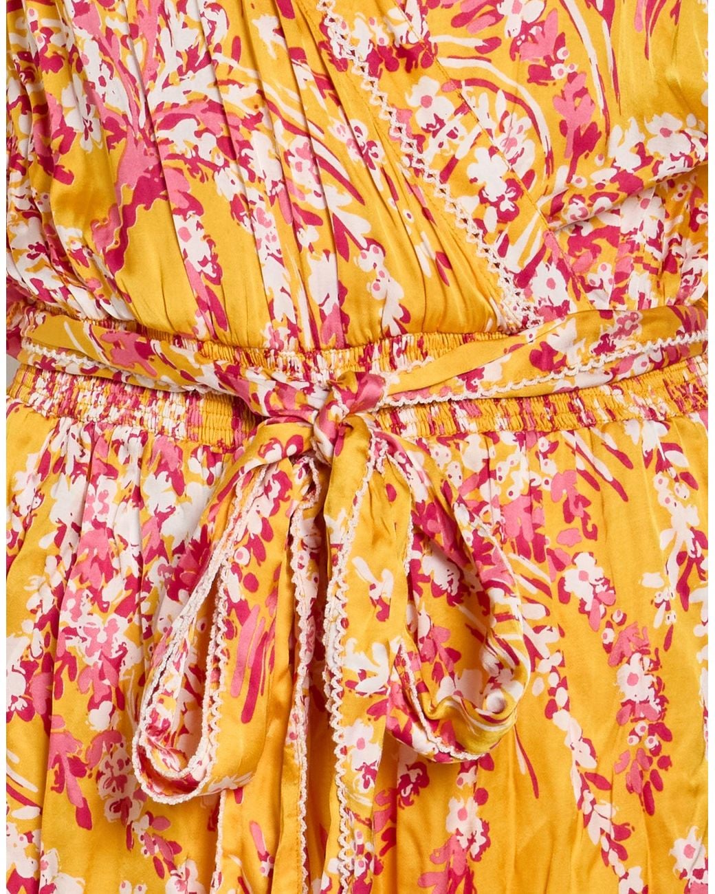 Poupette Orange Playsuit Viscose