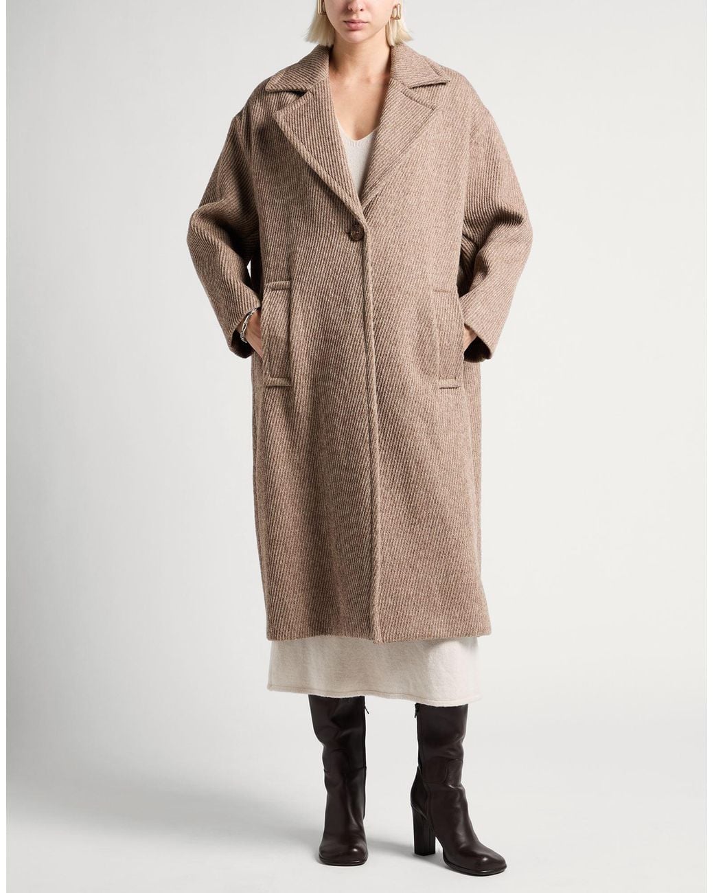 Ballantyne Natural Sand Coat Virgin Wool