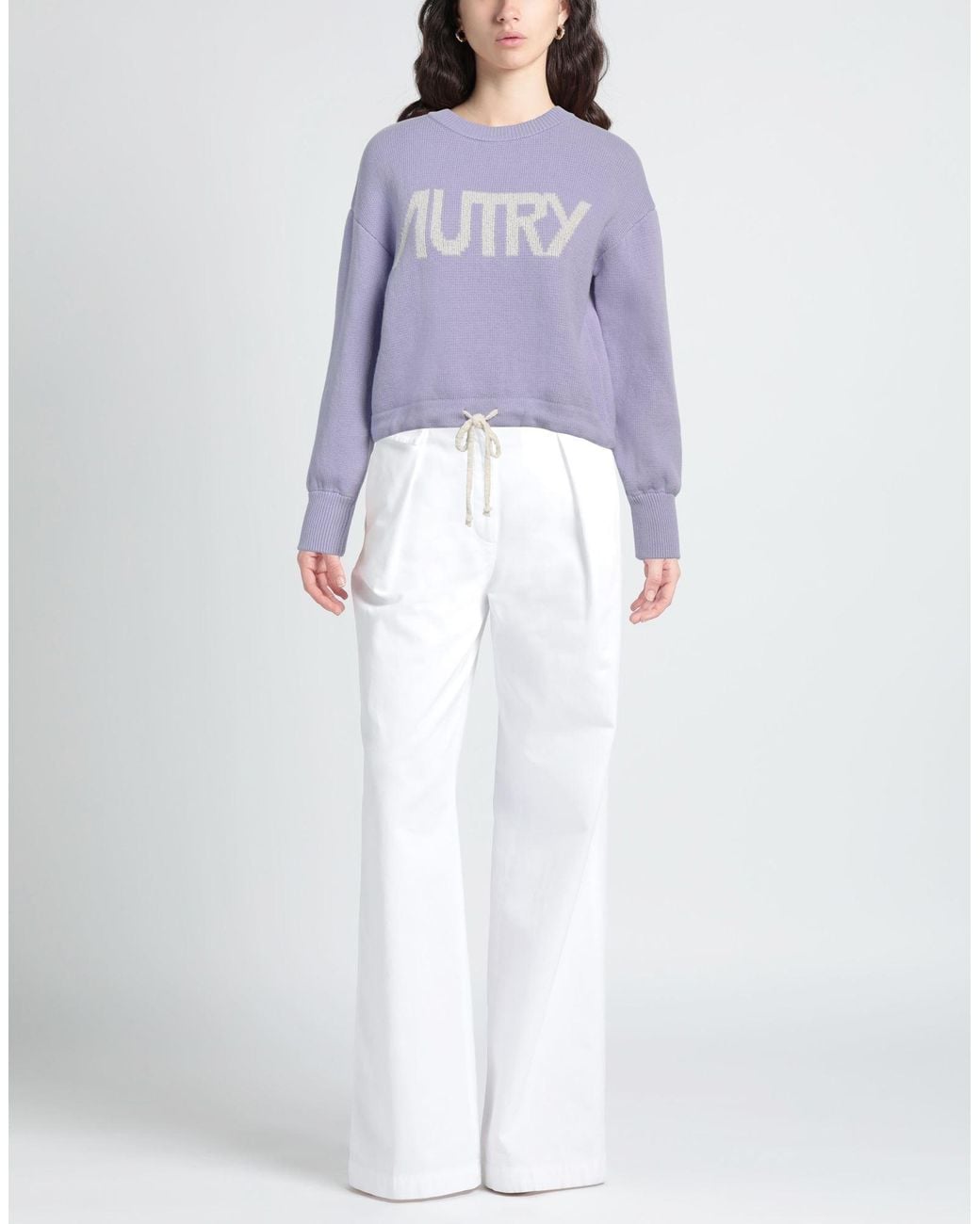 Autry Purple Sweater Cotton, Polyester, Nylon