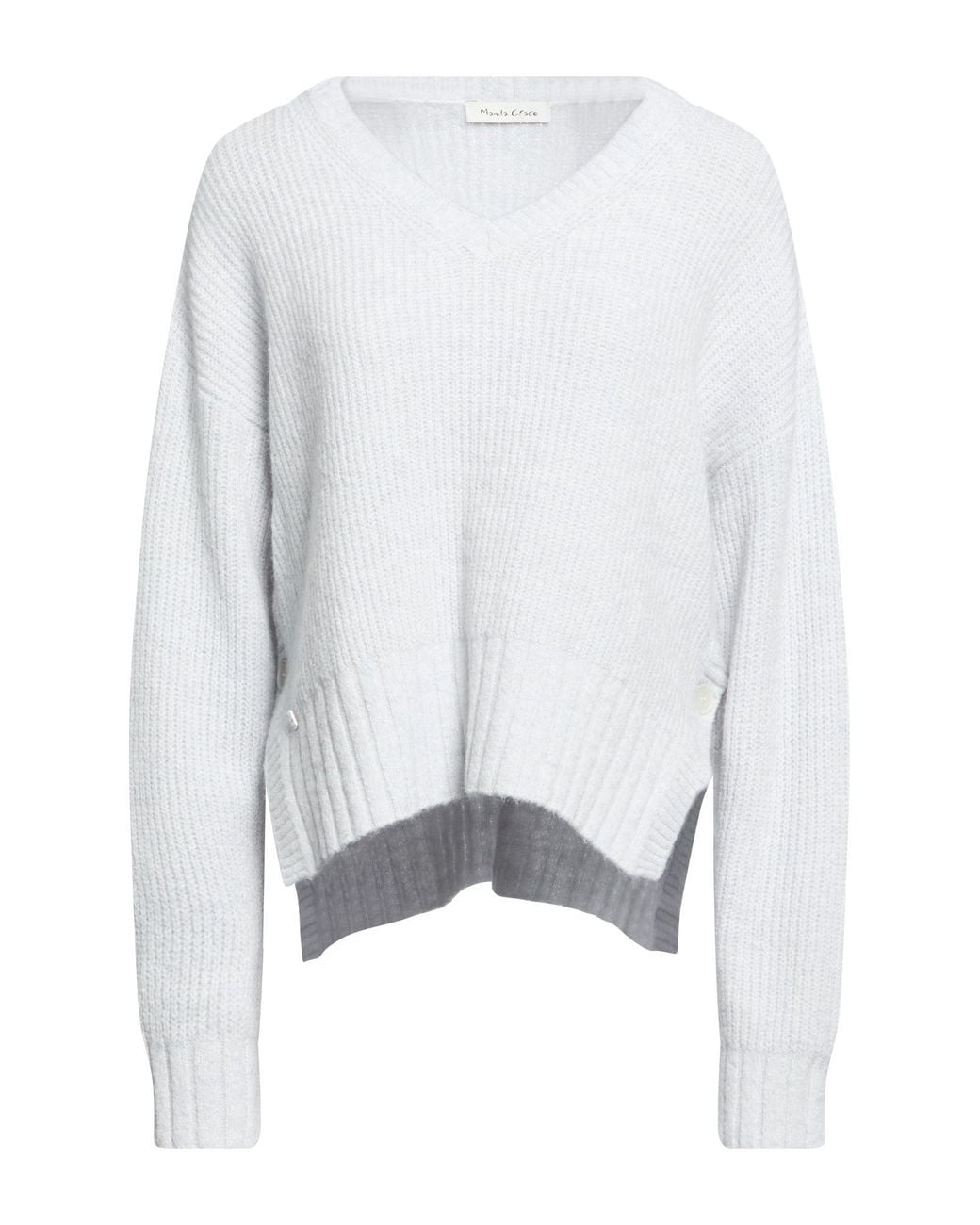 Manila Grace White Sweater Polyamide, Wool, Viscose, Elastane
