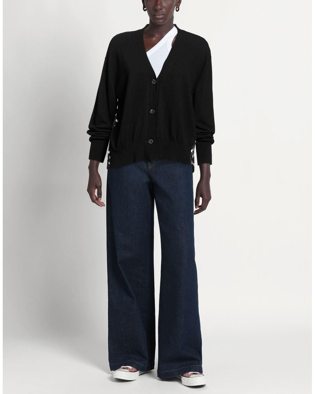 Shirtaporter Black Cardigan Wool, Viscose, Polyamide, Cashmere, Elastane