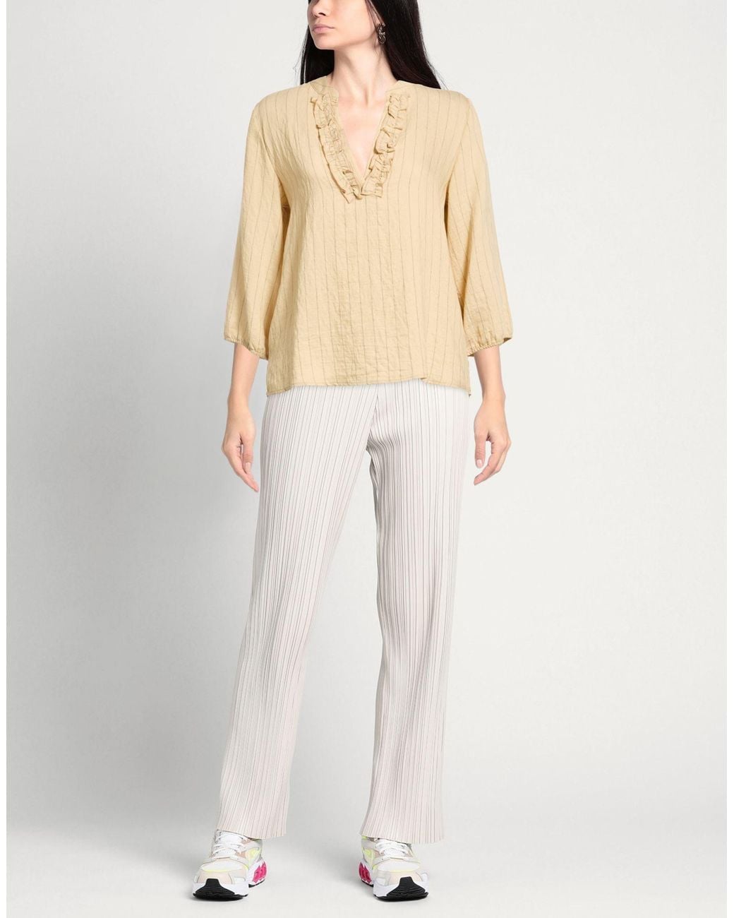 Zoe Natural Top Viscose, Linen, Polyamide, Polyester