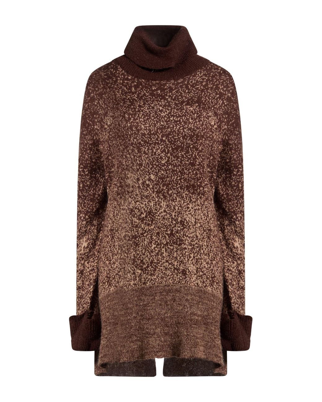 Manila Grace Brown Turtleneck Acrylic, Polyamide, Mohair Wool