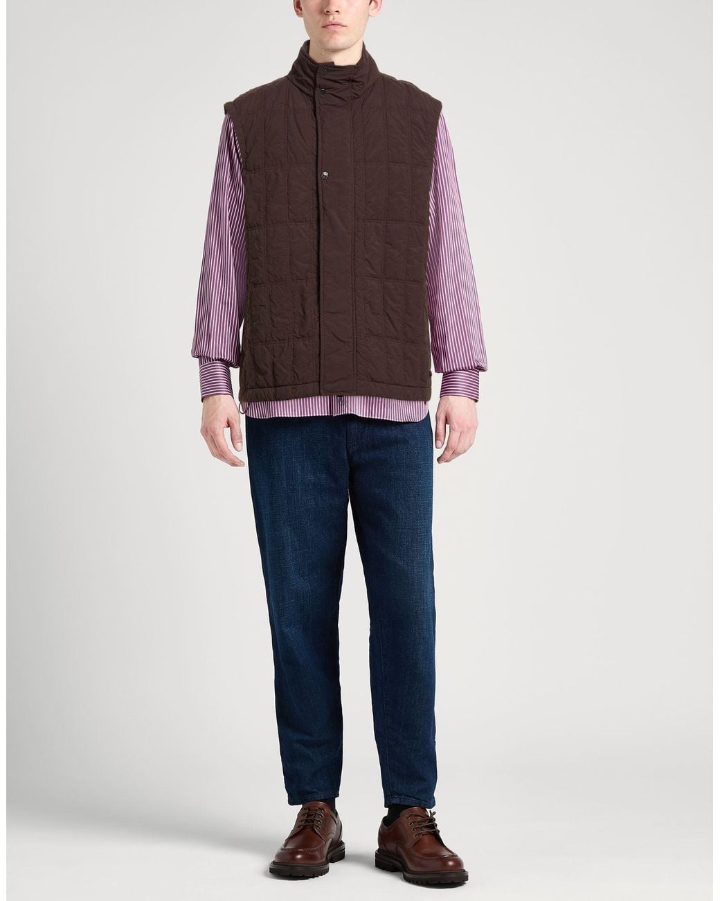 Stone Island Brown Vest Polyamide for men