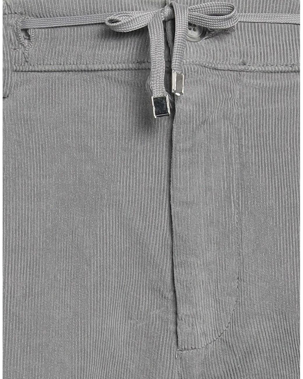 Cruna Gray Pants Cotton, Elastane for men