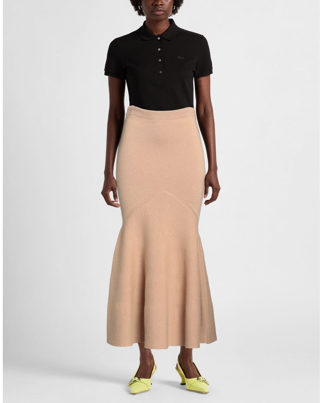 Patou Natural Maxi Skirt Merino Wool, Polyamide, Cashmere