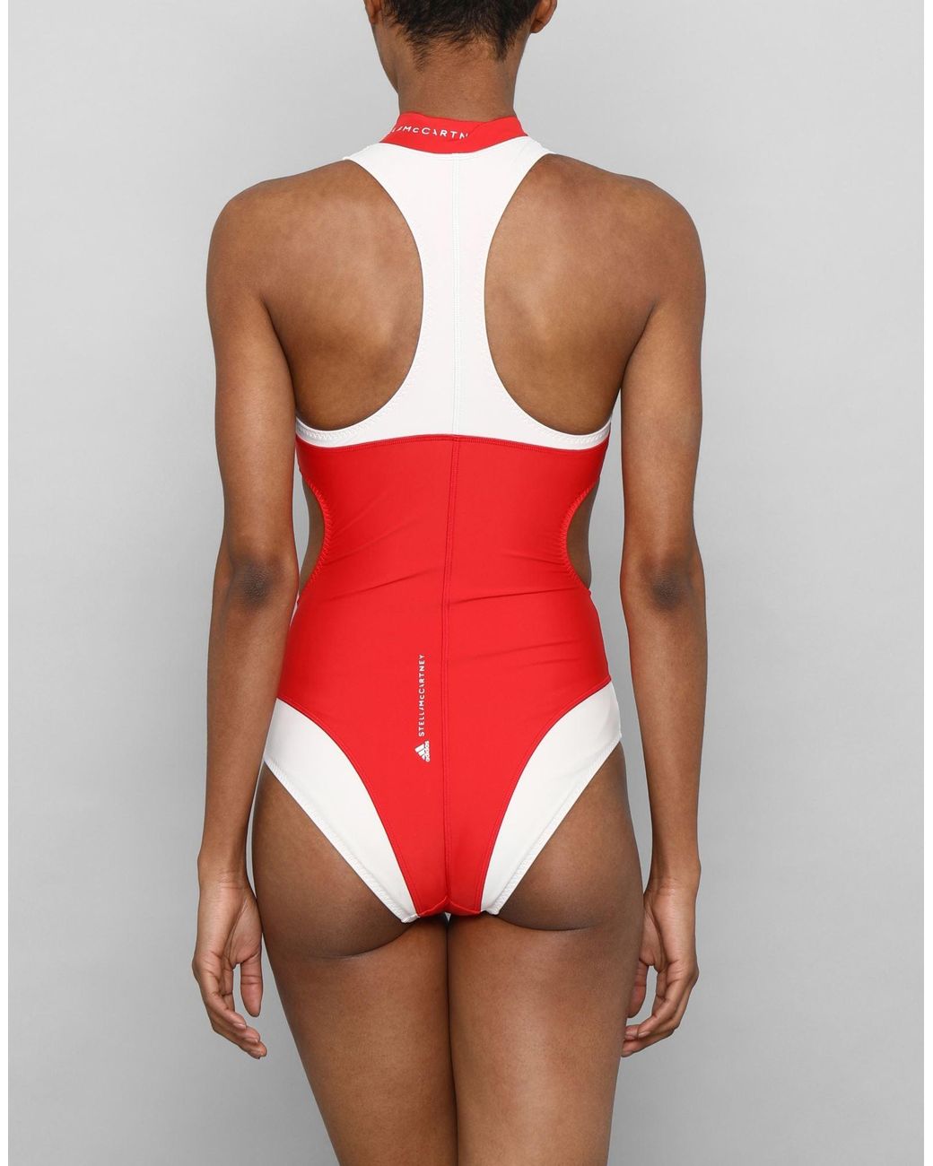 adidas By Stella McCartney One-piece Swimsuit in Red | Lyst