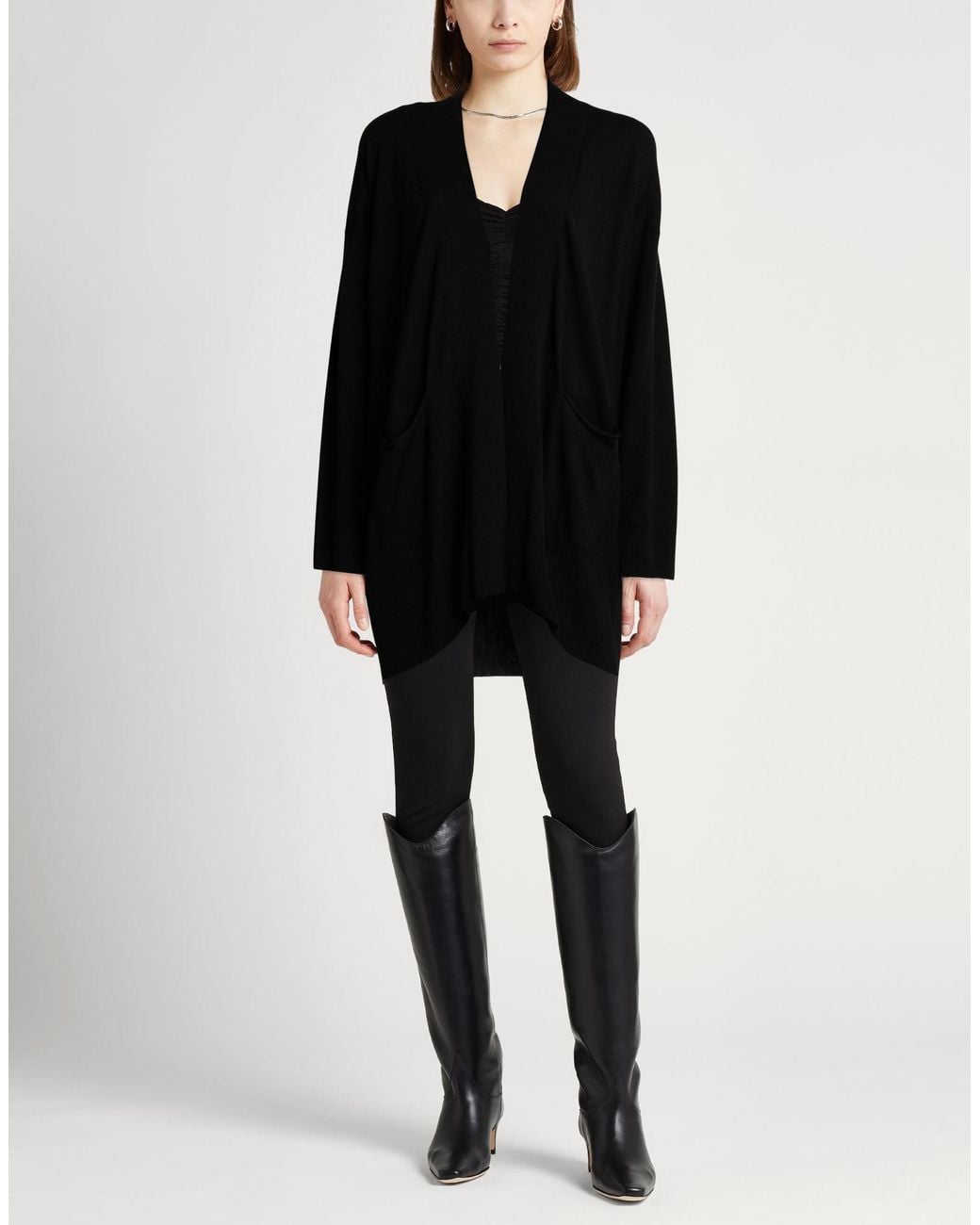 120% Lino Black Cardigan