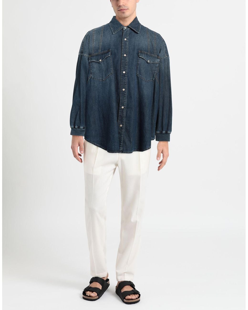 McQueen Blue Denim Shirt for men