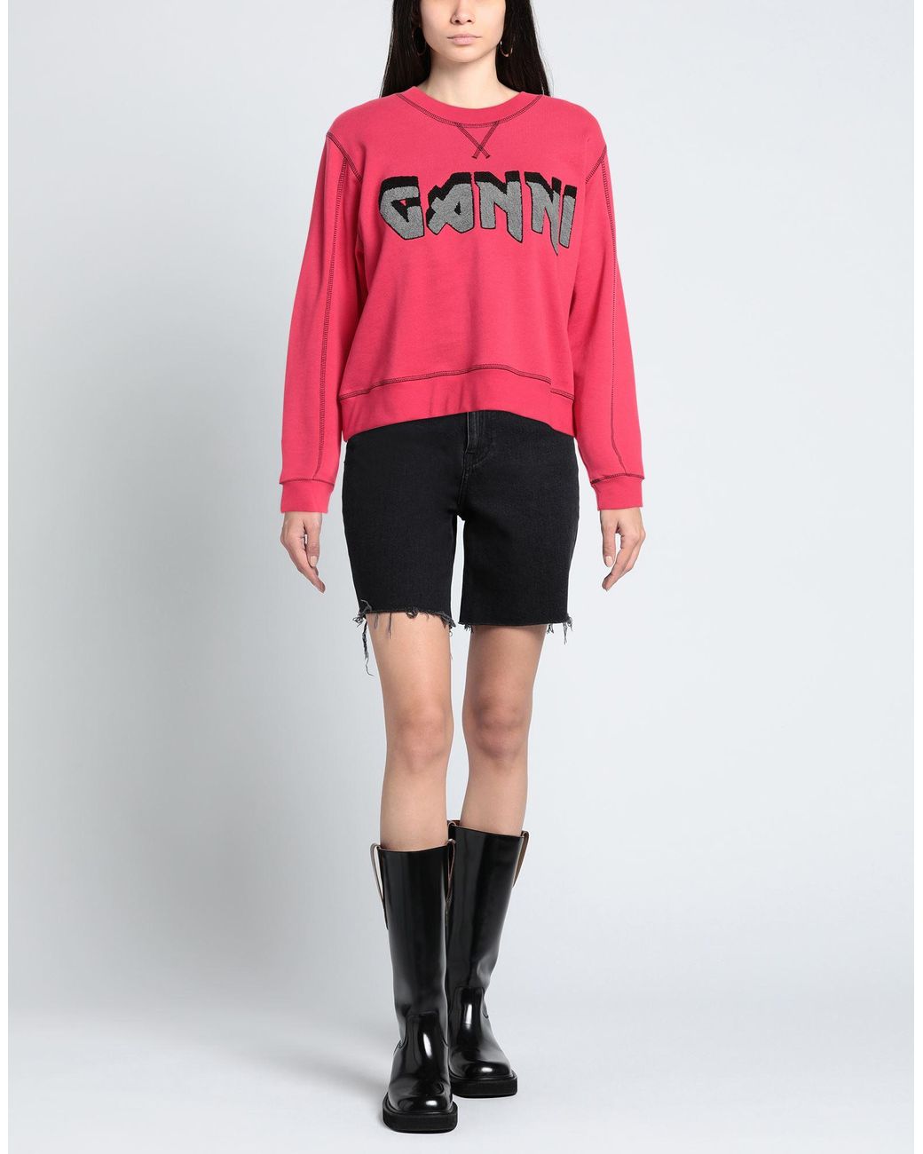 Ganni Pink Sweatshirt