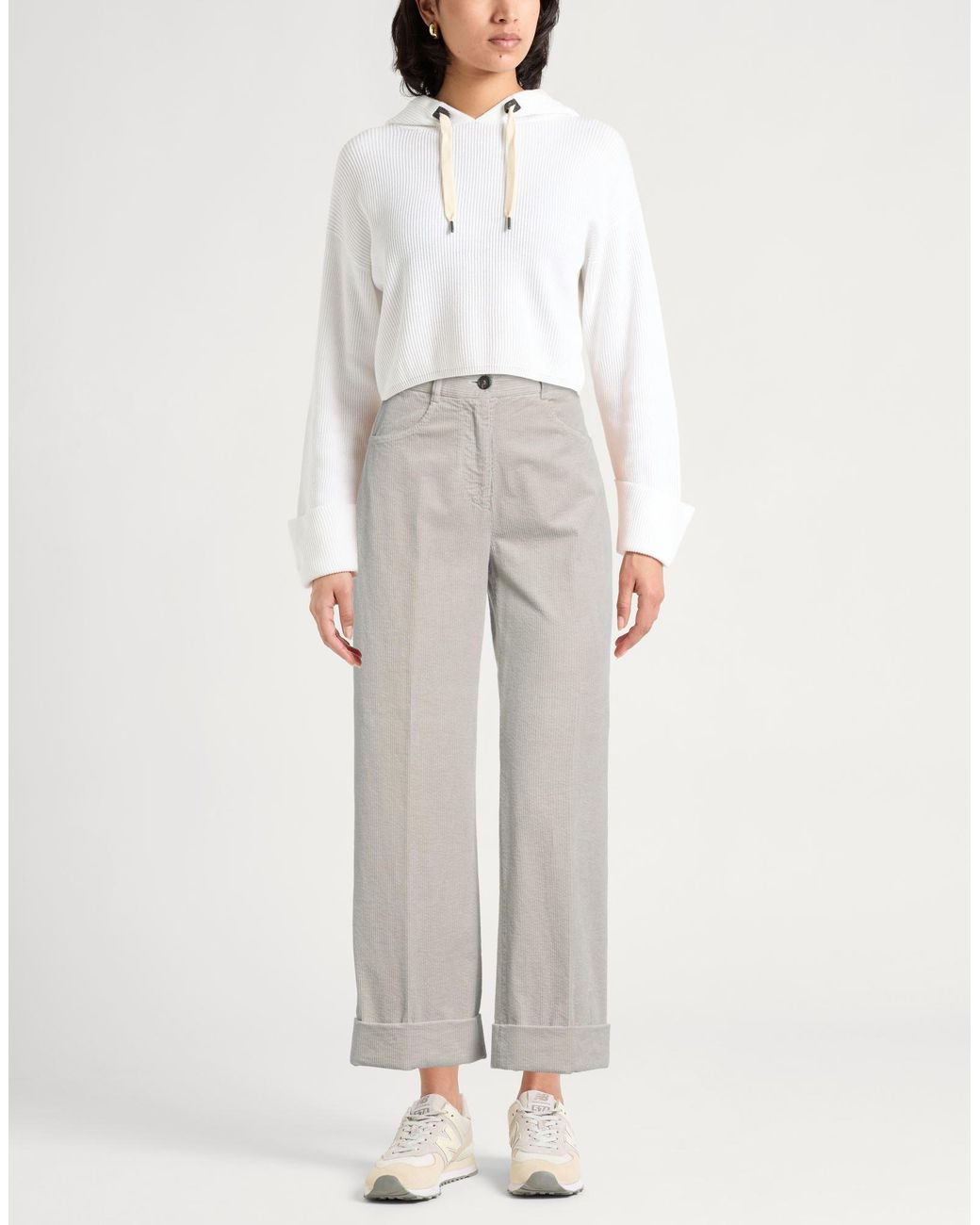 Antonelli Gray Pants Cotton, Elastane