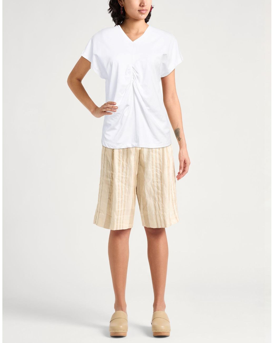 Alpha Studio White T-Shirt Cotton, Elastane