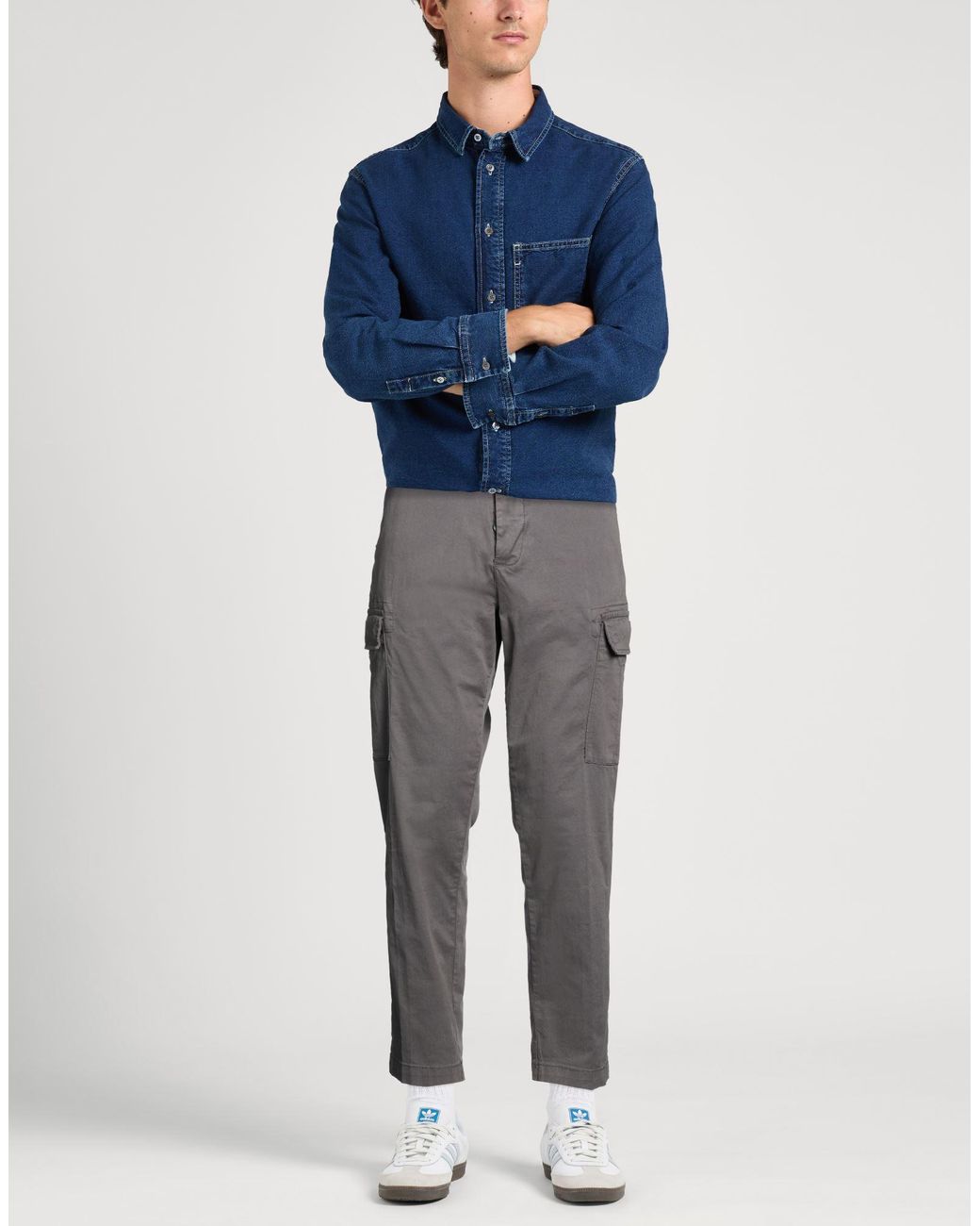 Officina 36 Gray Pants for men