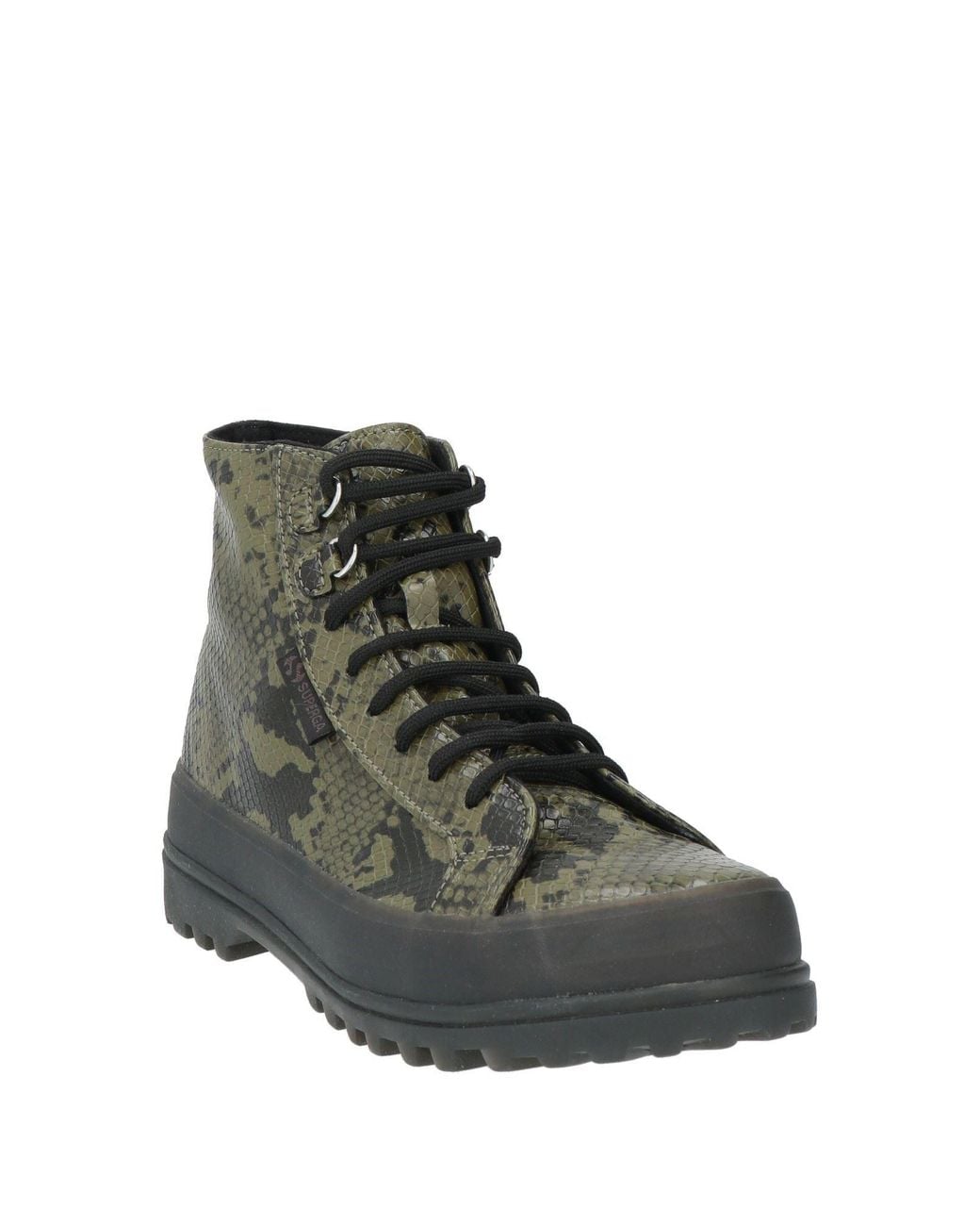 Superga Green Military Sneakers Textile Fibers