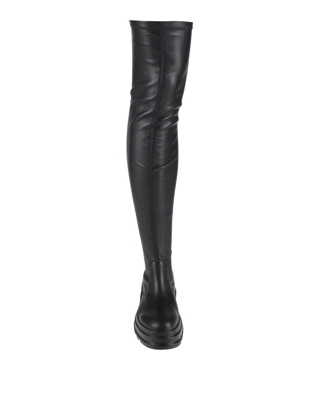Frau Black Boot Textile Fibers