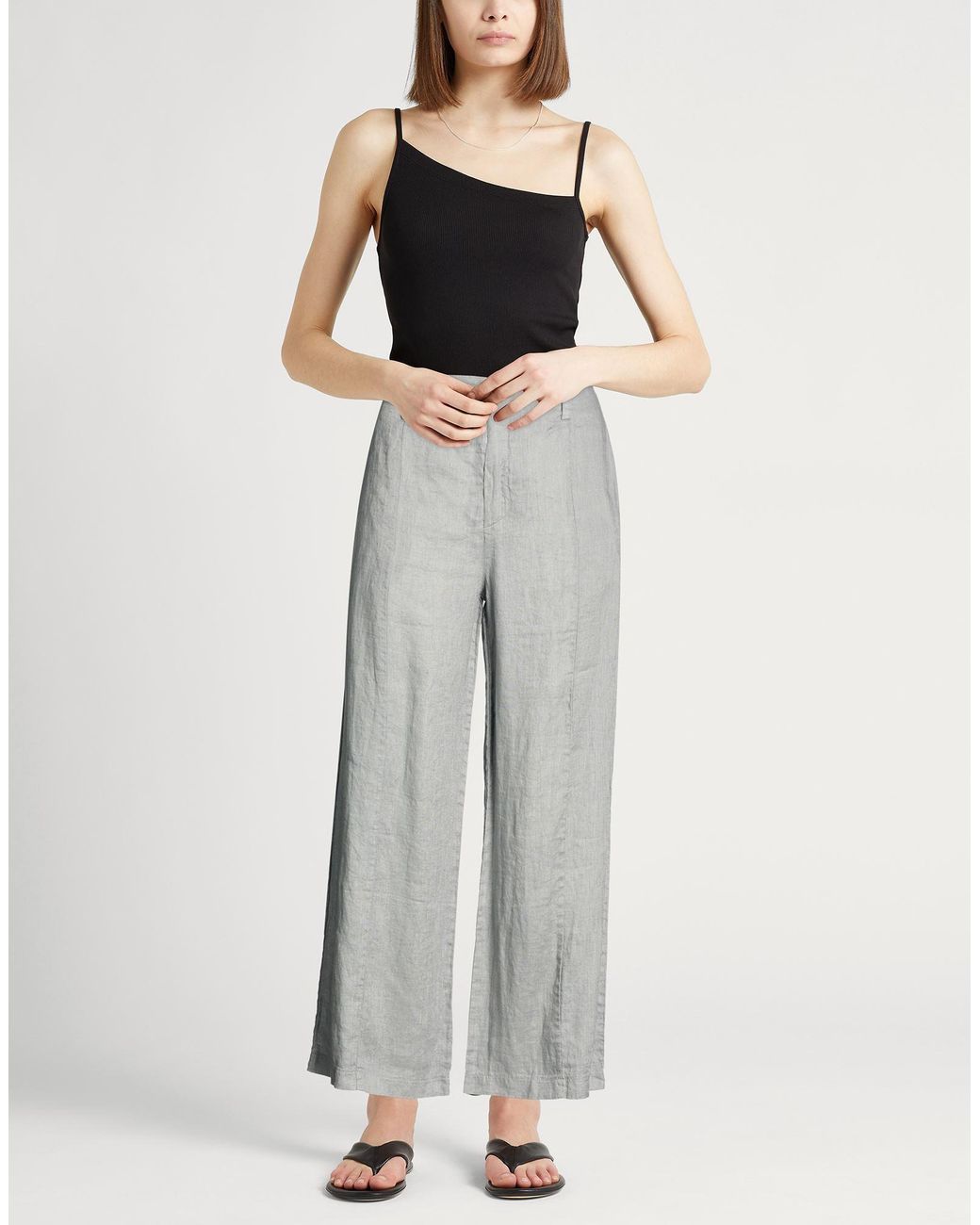 Crossley Gray Pants Linen
