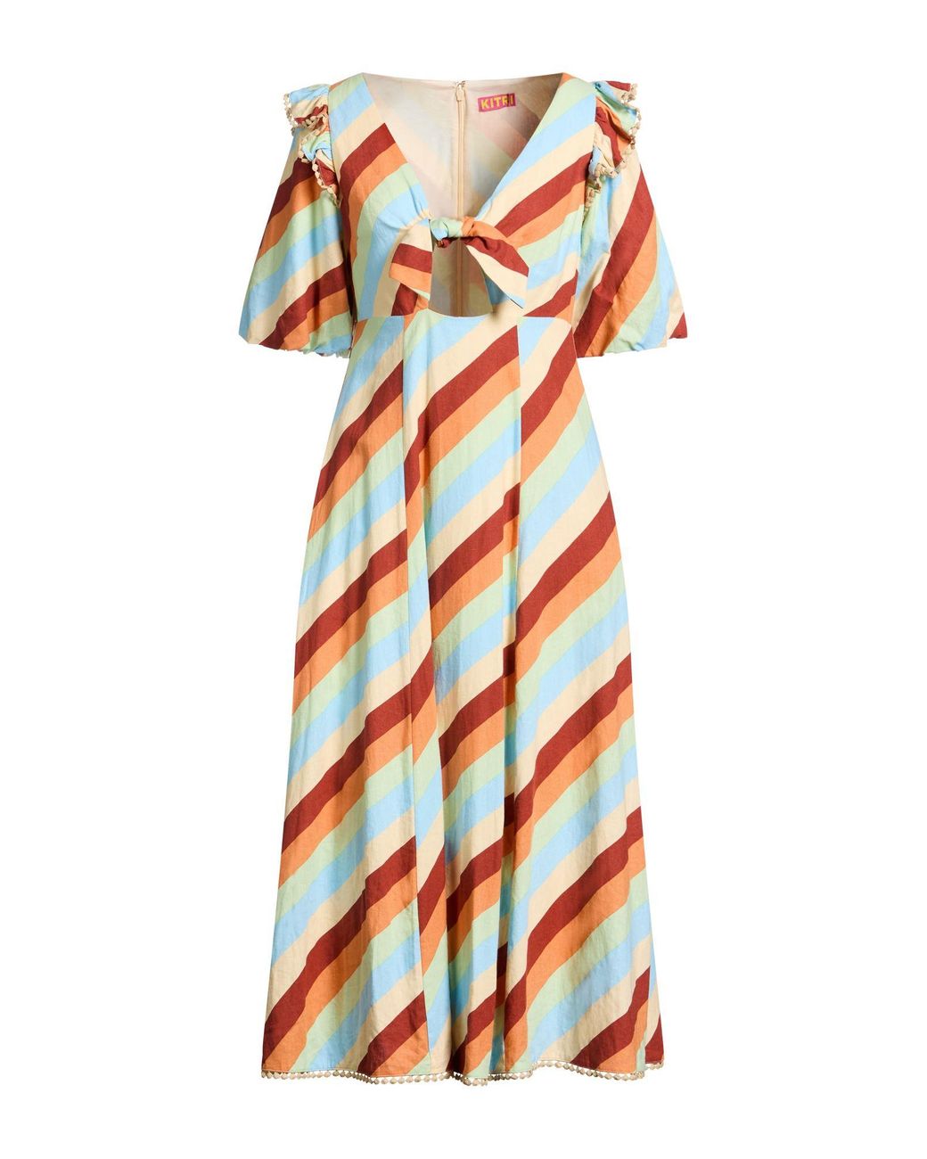 Kitri Orange Midi Dresses