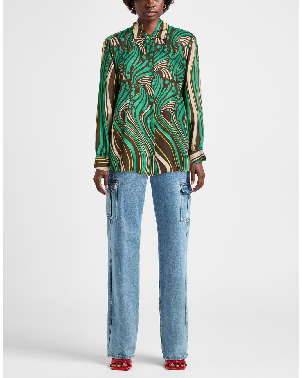 Maliparmi Green Shirt Silk