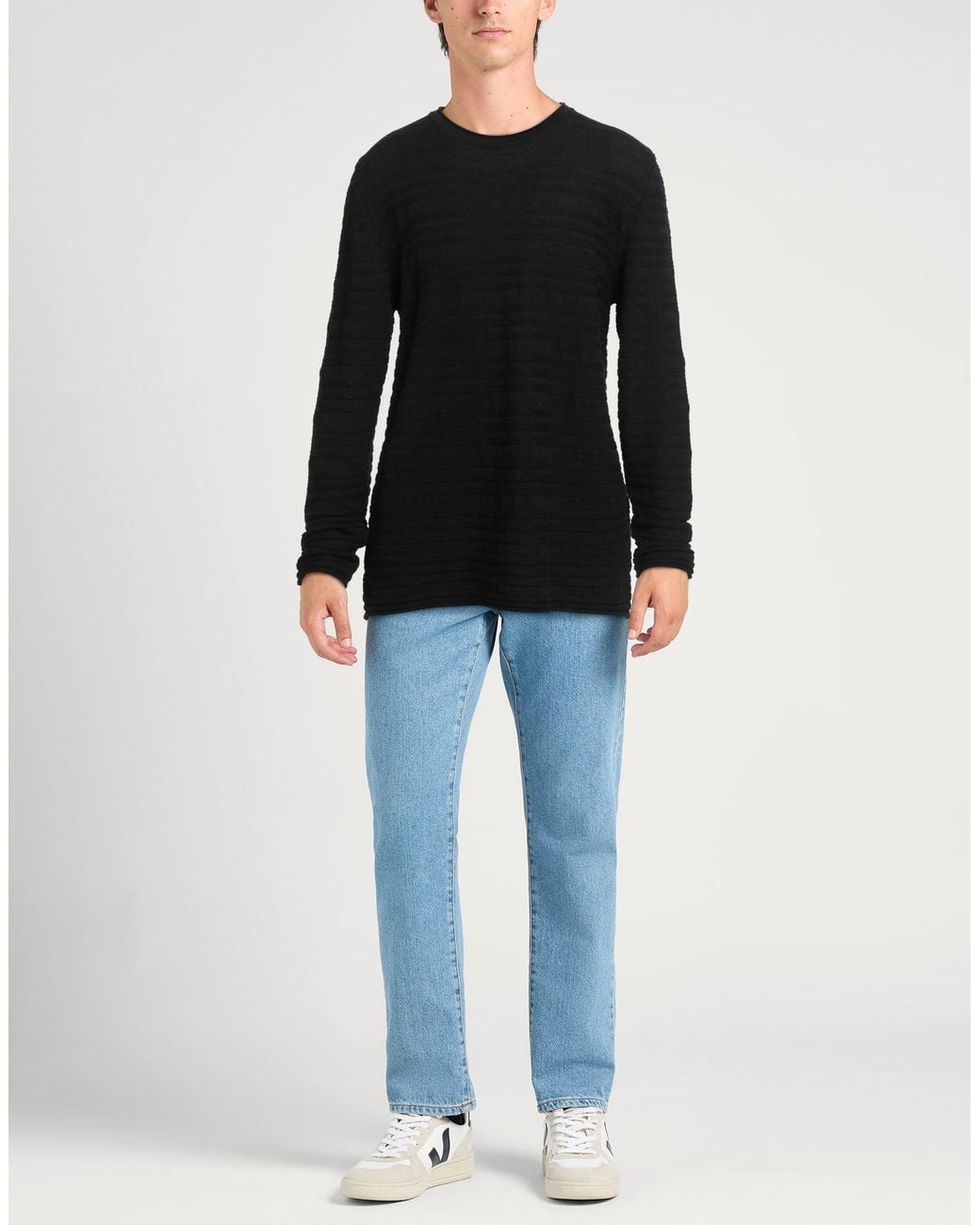 Grifoni Black Sweater Virgin Wool for men