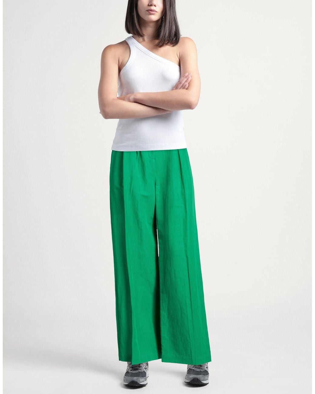 Suoli Green Pants Viscose, Polyester