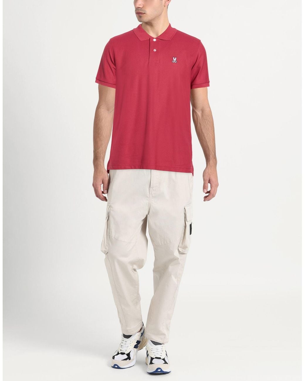 Psycho Bunny Red Polo Shirt Pima Cotton for men