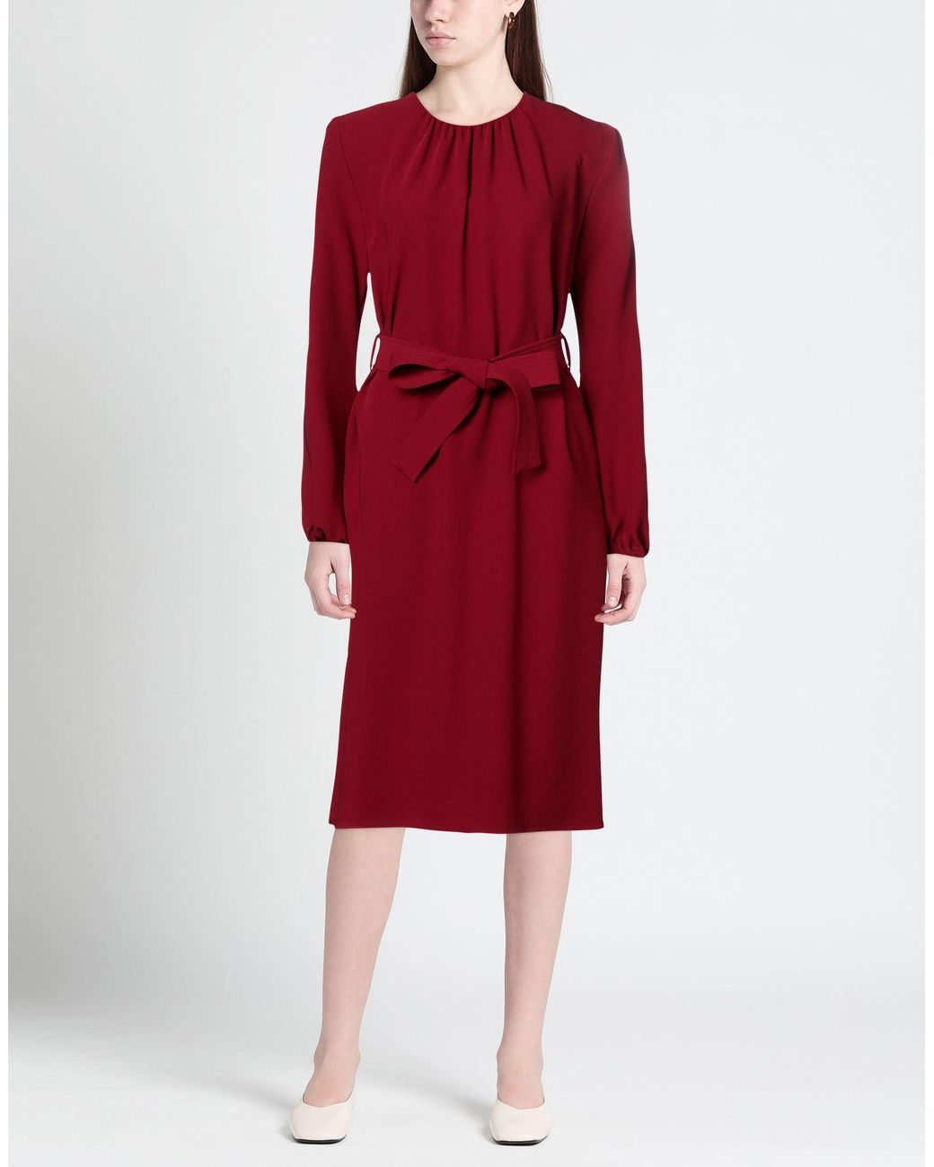 P.A.R.O.S.H. Red Midi Dress